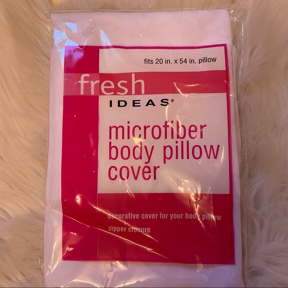 Fresh Ideas Microfiber Body Pillow Cover - New in Package - NWT - White - Picture 3 of 5